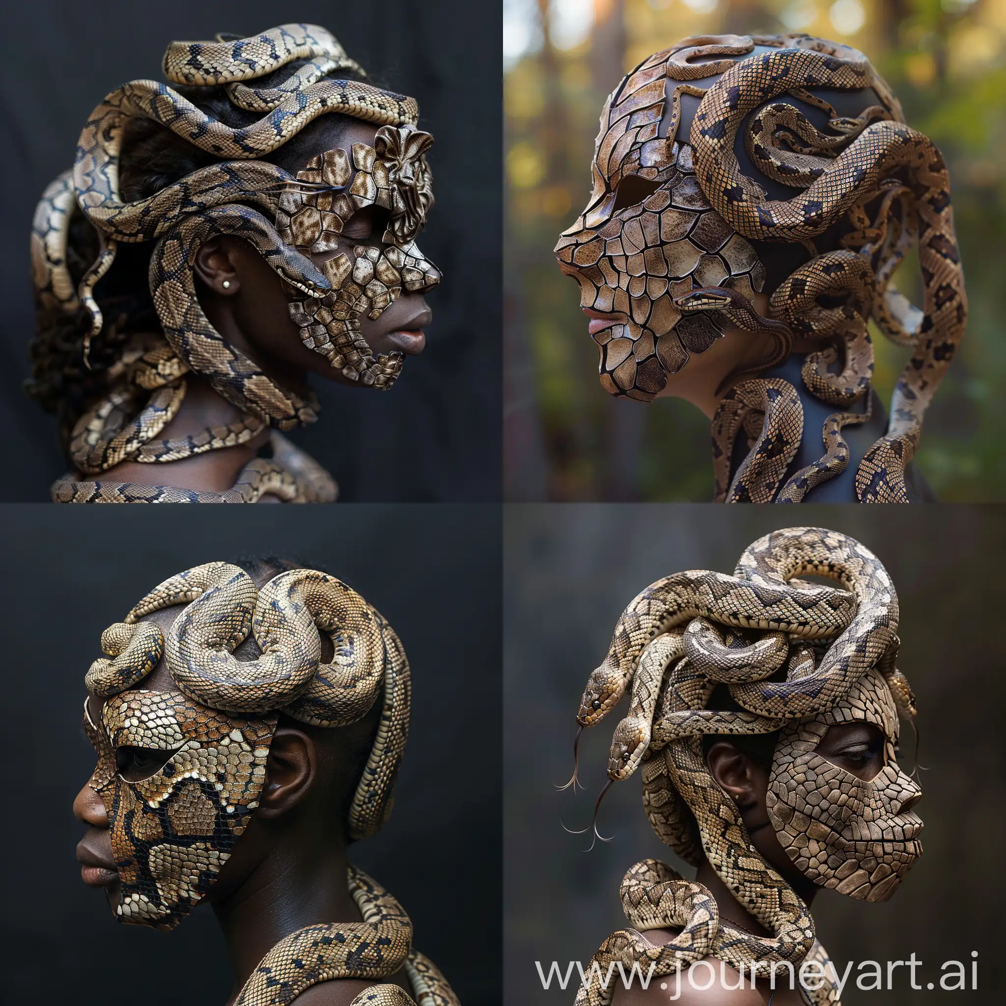 Mystical-SnakeInspired-Mask-Portrait