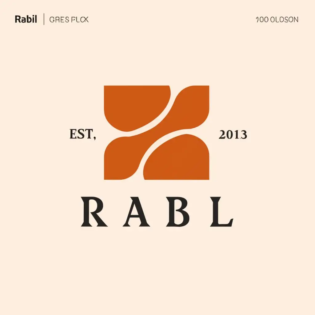 a logo design,with the text 'Rabil', main symbol:Cloth,Jackets,T-Shirt, Hoodys, Moderate,clear background