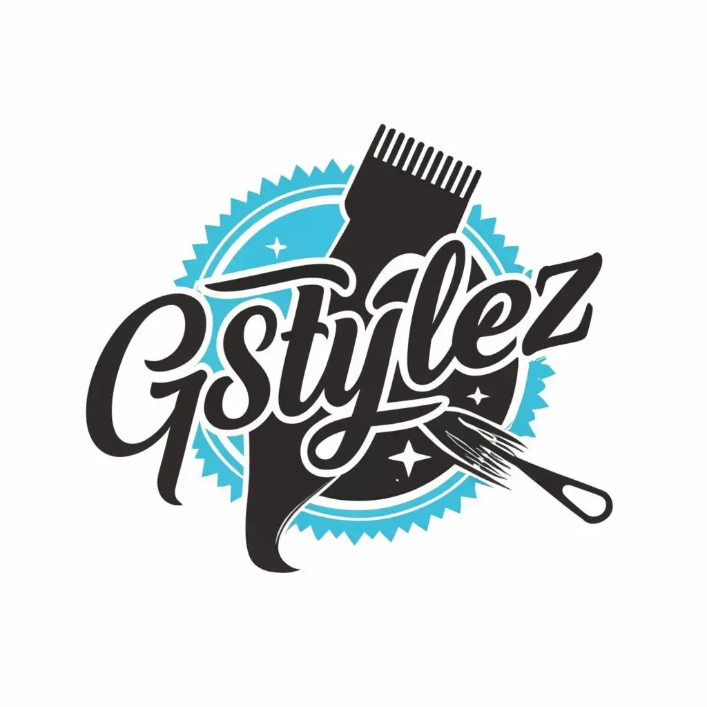 logo, barbershop and hair dressing saloon, with the text "Gstylez", typography, be used in Beauty Spa industry