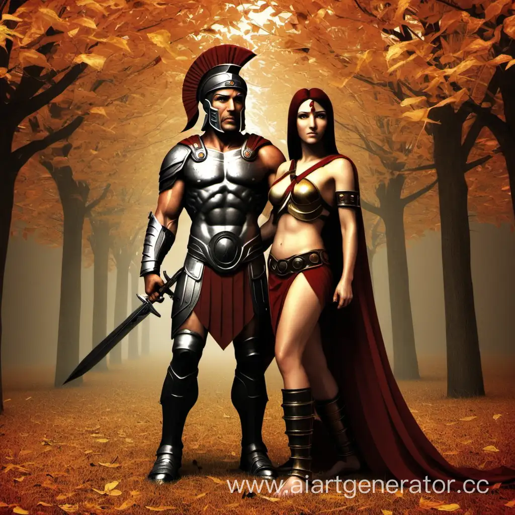 Vibrant-Autumn-Scene-with-Spartan-Warrior