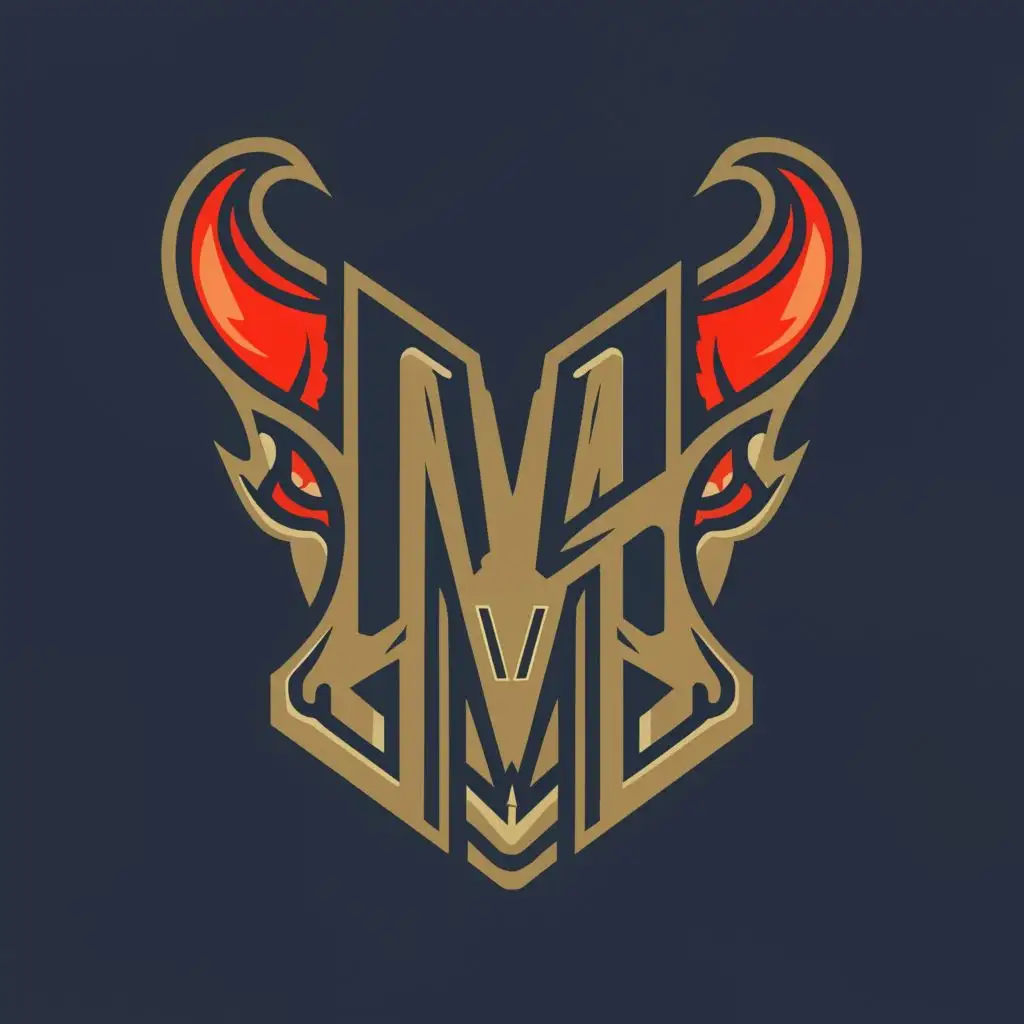 logo, devil letters Morpheus, with the text "MP", typography
