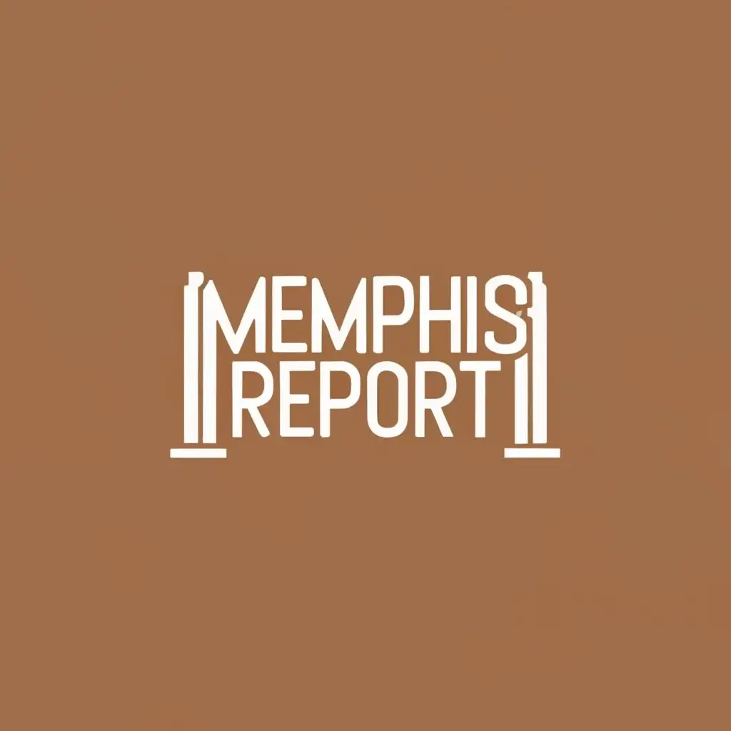 logo, Memphis Bridge, with the text "Memphis Report", typography