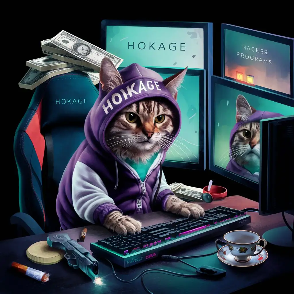 Hokage-Cat-Hacker-Mastering-Cyberworld-with-Style