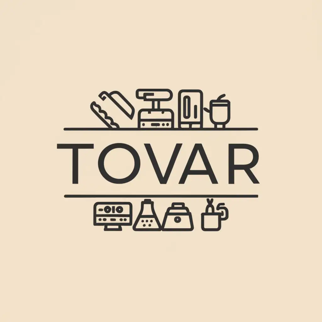 a logo design,with the text "Tovar", main symbol:Many of home appliances,Moderate,be used in Retail industry,clear background