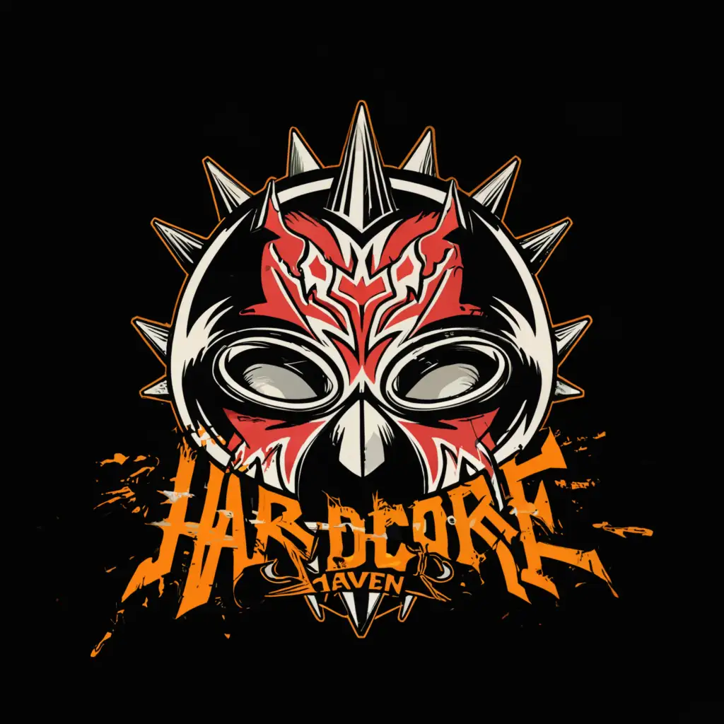 a logo design,with the text 'Hardcore Haven', main symbol:A wrestling logo for the hardcore payperview,complex,be used in Entertainment industry,clear background