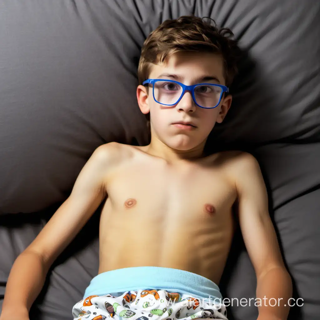 Teenager-Wearing-Dry-Night-Diapers-and-Glasses