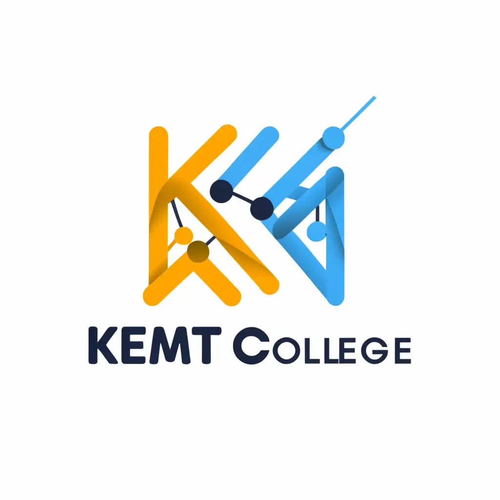 a logo design,with the text "KEMT", main symbol:College, energetic, IT, medicine,Moderate,clear background