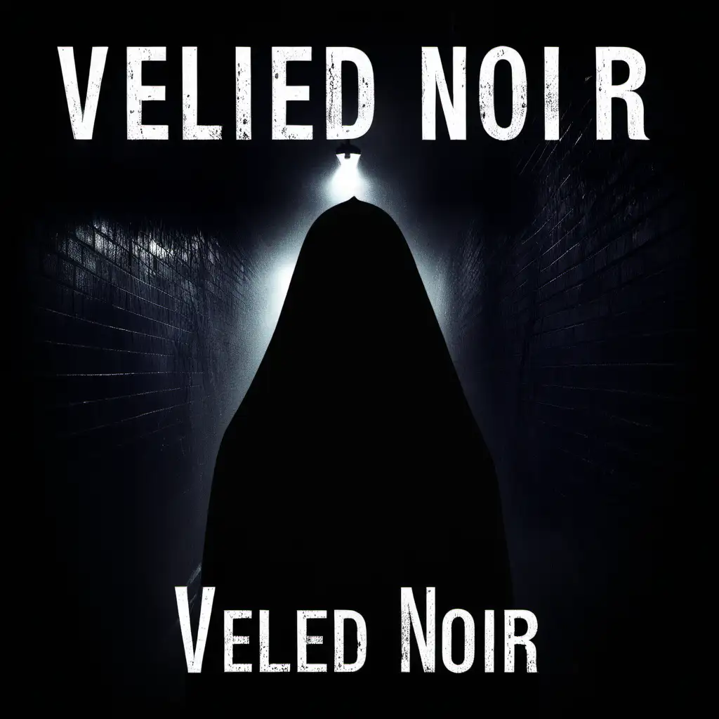 Album Cover for a dark Crime show called Veiled Noir. Picture only
