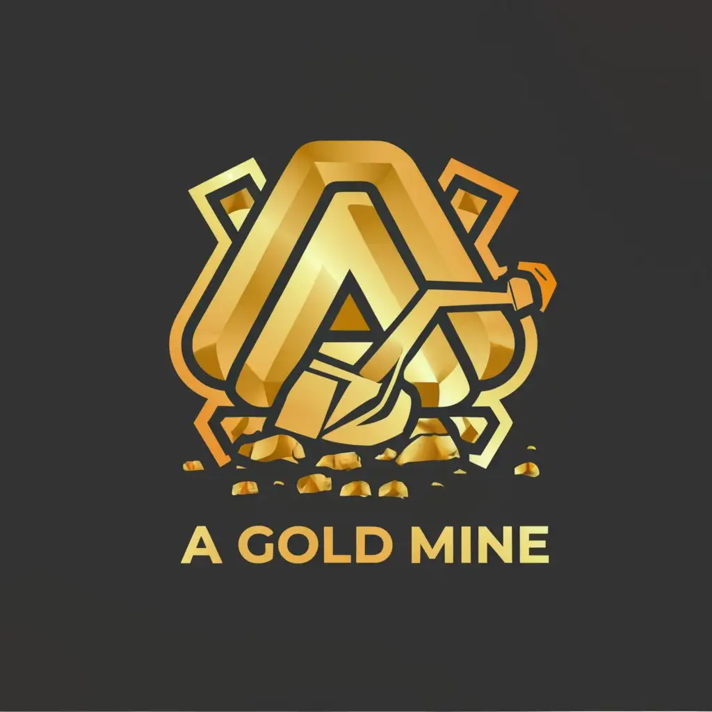 a logo design, with the text "A gold mine", main symbol: AGM, Moderate, clear background