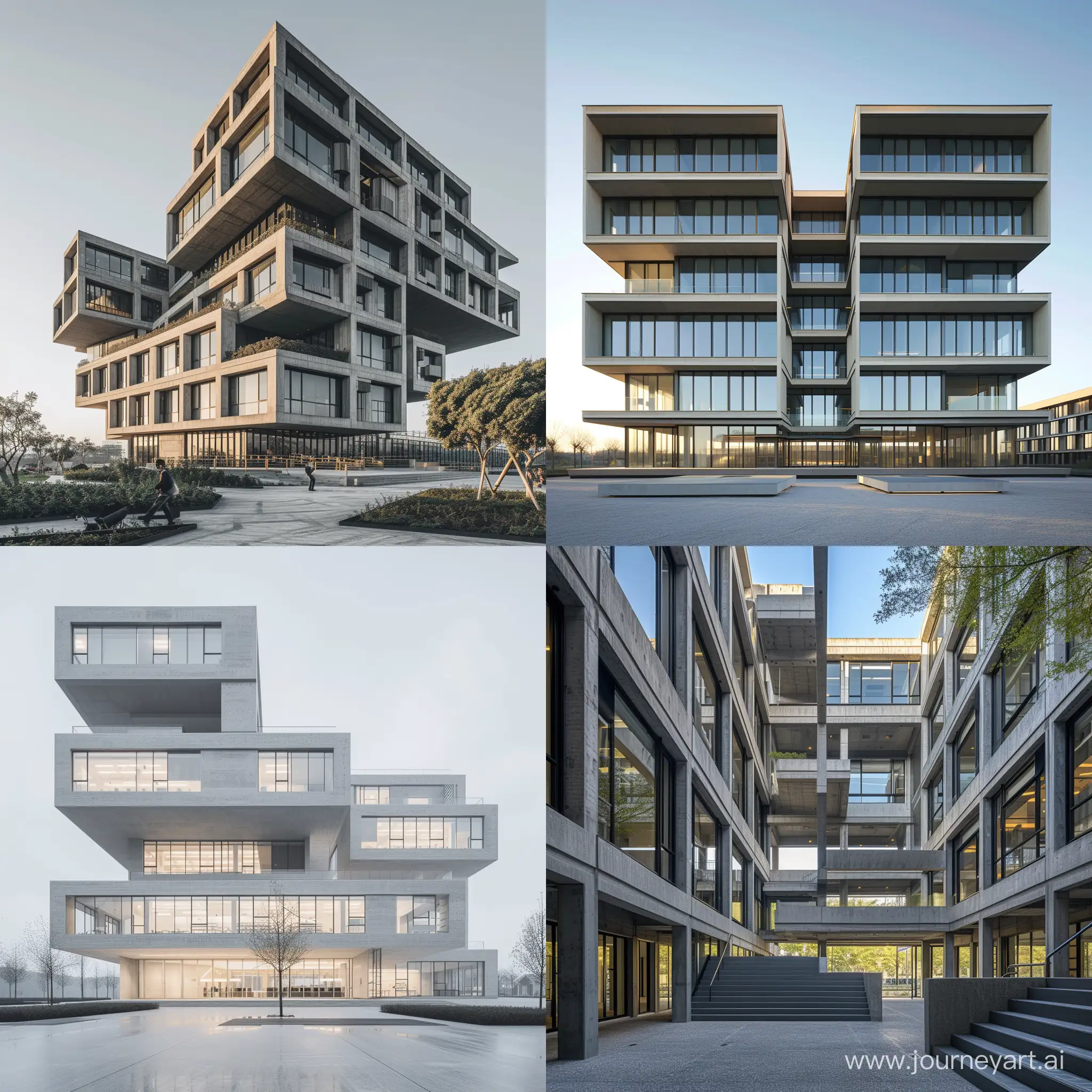 /imagine a instutucional bulding contest architecture, 8 floors,exterior,perspective,Photographed by Iwan Baan, masterpiece,8k