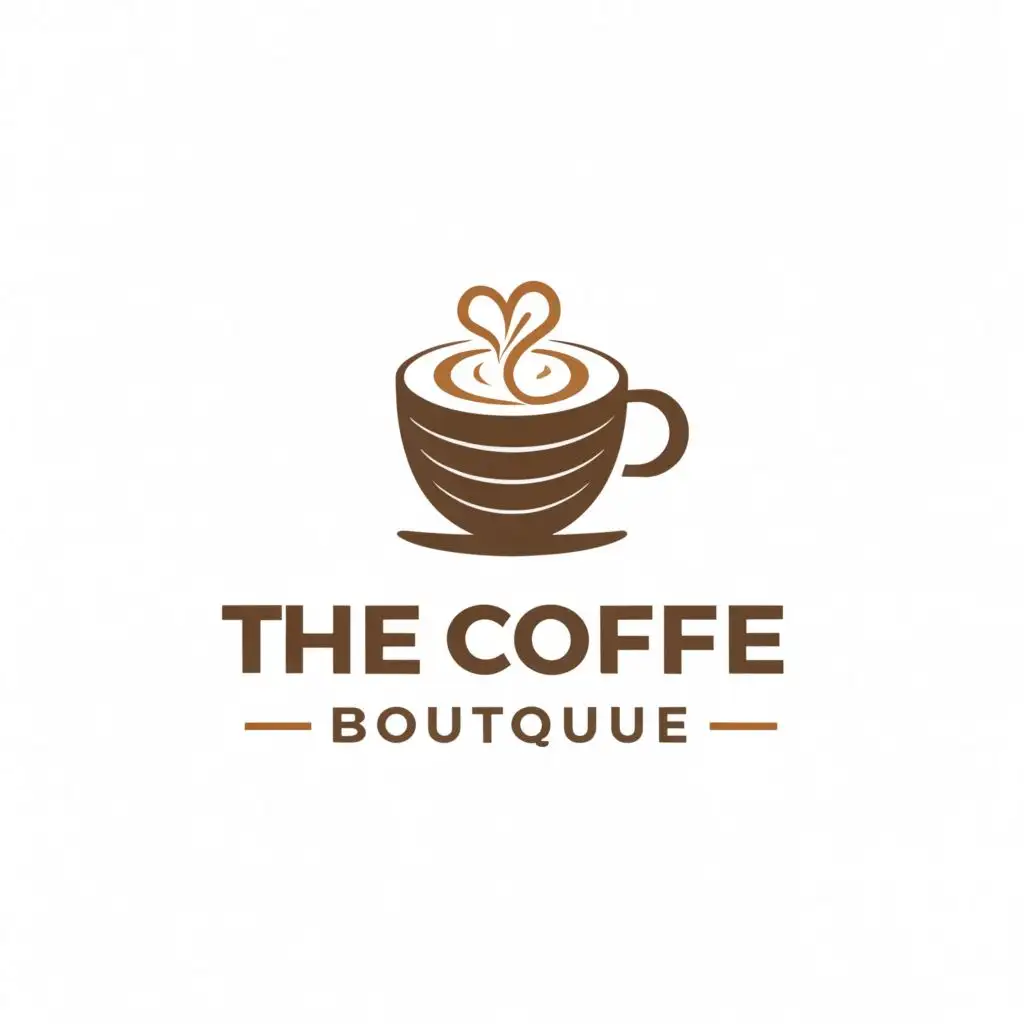 a logo design,with the text "The Coffee Boutique", main symbol:Coffee shop,Moderate,be used in Restaurant industry,clear background