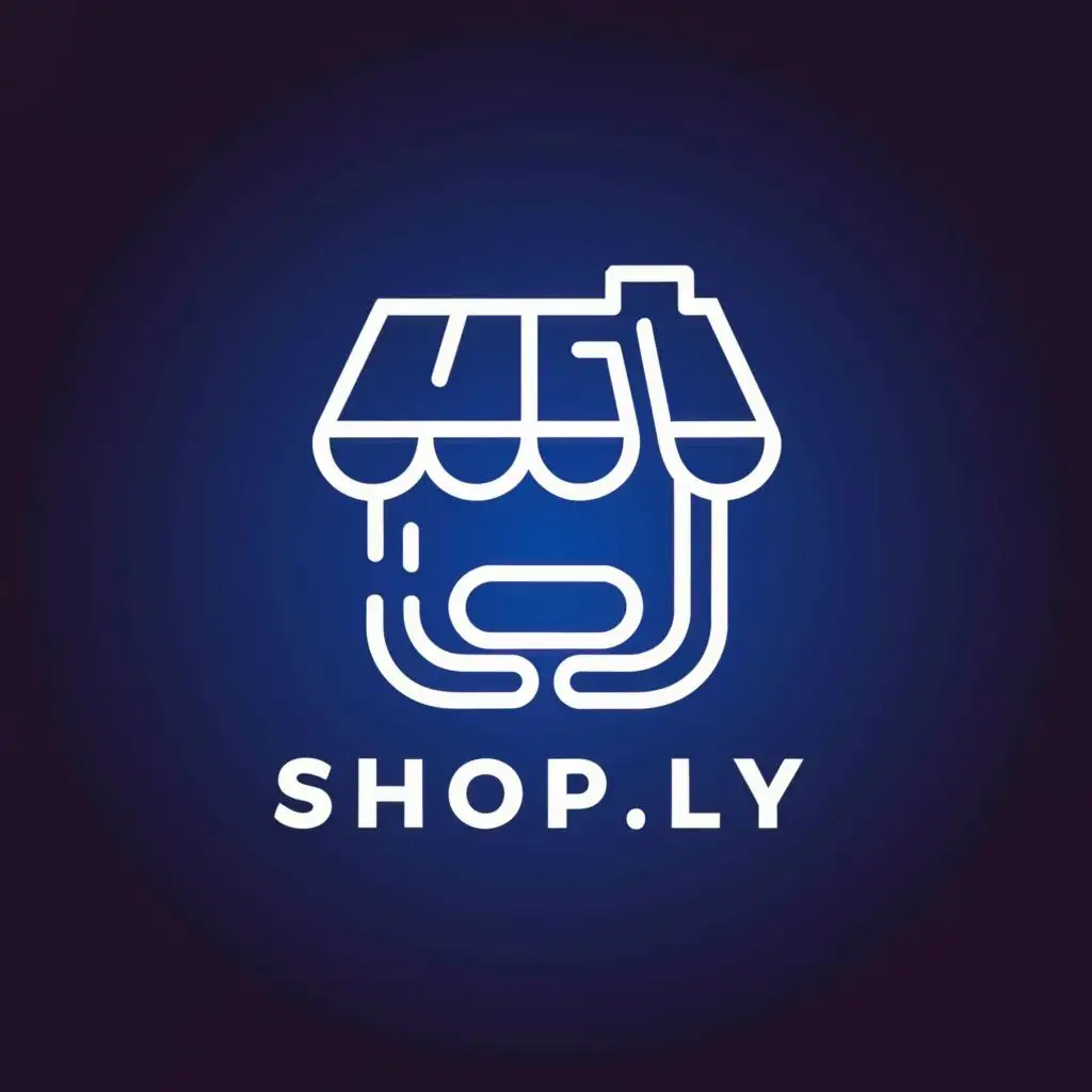 LOGO-Design-For-Shoply-Dark-Blue-S-with-Scribble-Typography-for-Retail-Industry