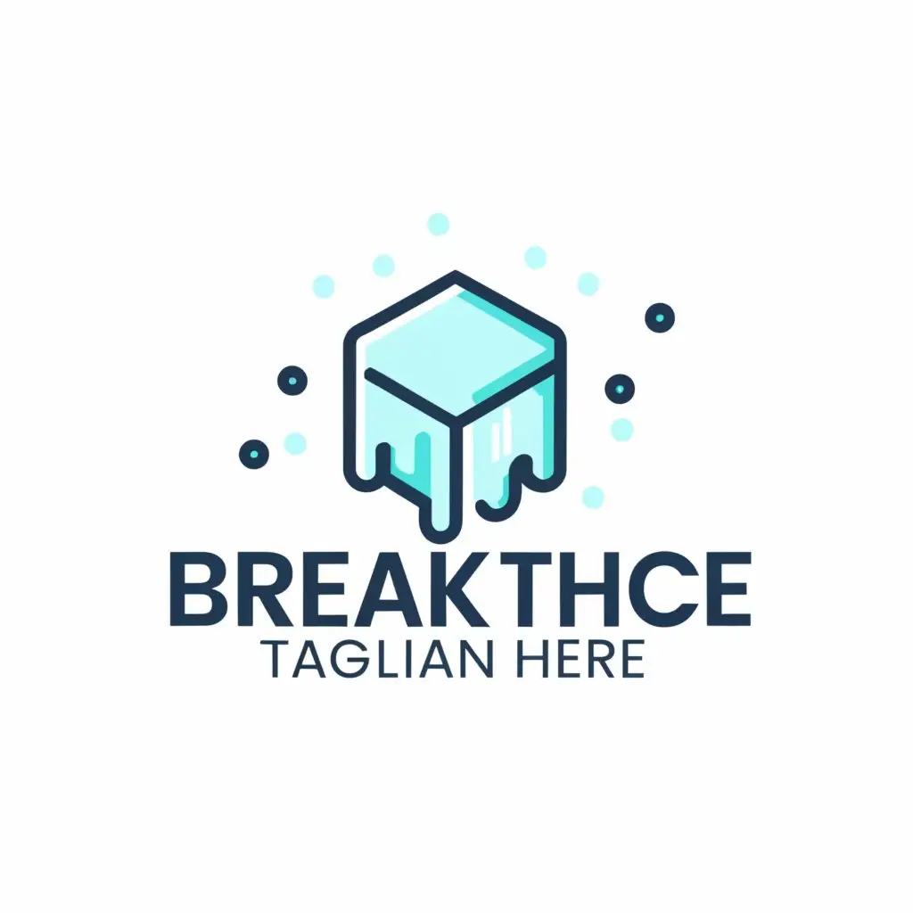 a logo design,with the text 'break the ice', main symbol:melting ice, logo suitable for use as icon,Moderate,be used in Events industry,clear background