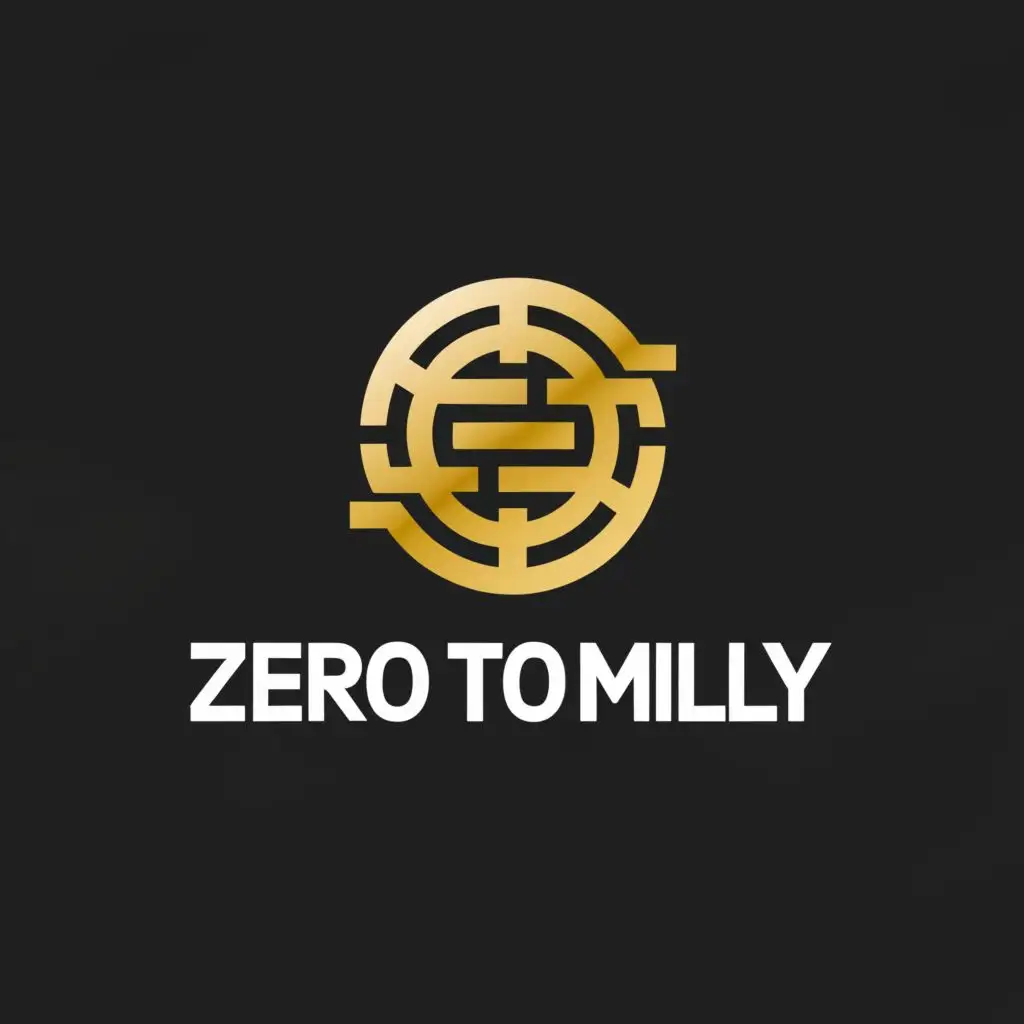a logo design,with the text "Zero to Milly", main symbol:Money,complex,clear background