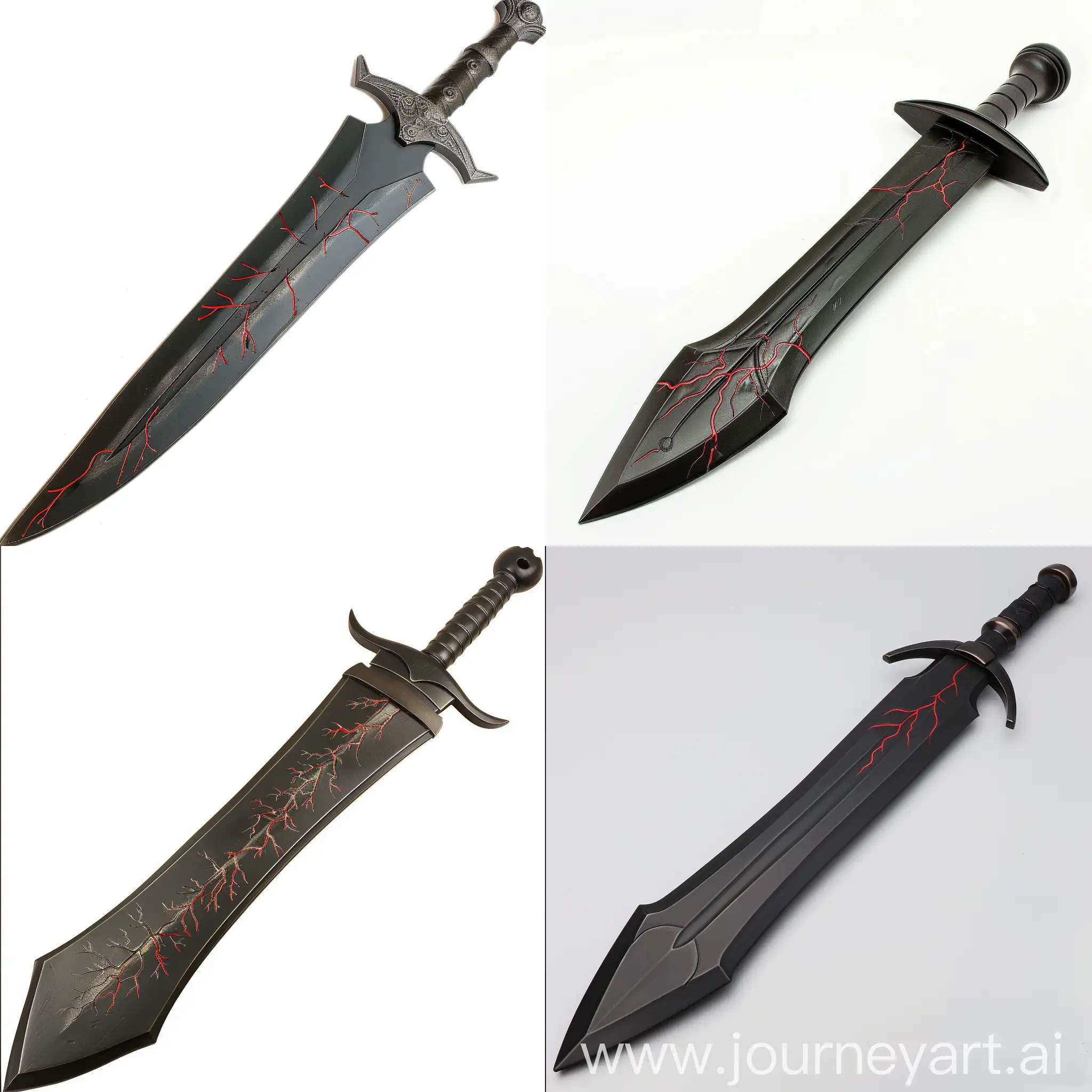 Black-Gladius-Sword-with-Red-Veins-Ancient-Weapon-Replica-Art