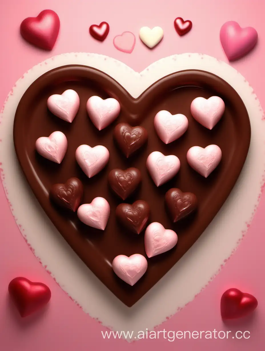 Romantic-Valentines-Day-Chocolate-Hearts-on-Creamy-Background