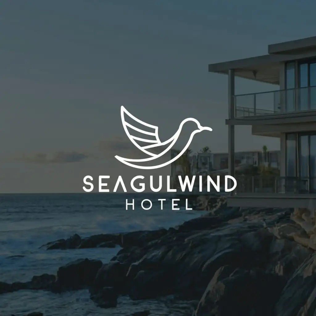 logo, hotel, with the text "SeagullWind  Hotel", typography