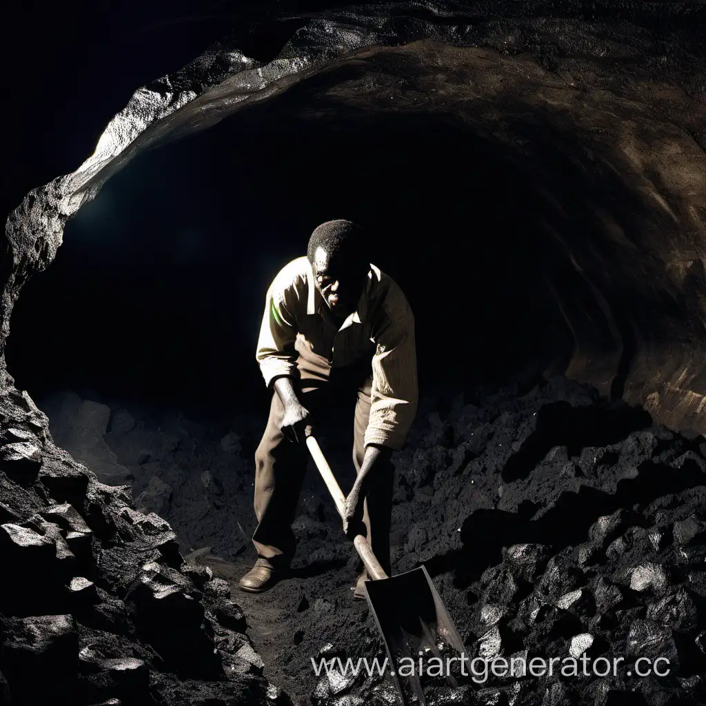 Man-Digging-in-Dark-Coal-Cave