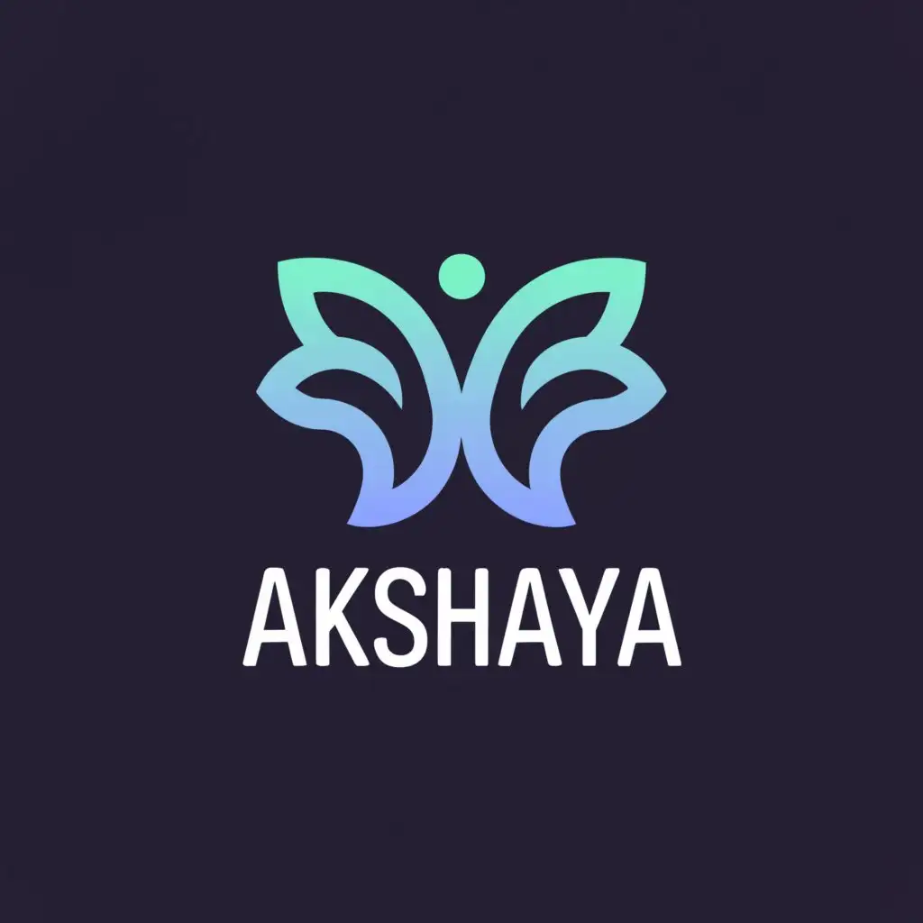 a logo design,with the text "akshaya", main symbol:butterfly,Moderate,be used in Entertainment industry,clear background
