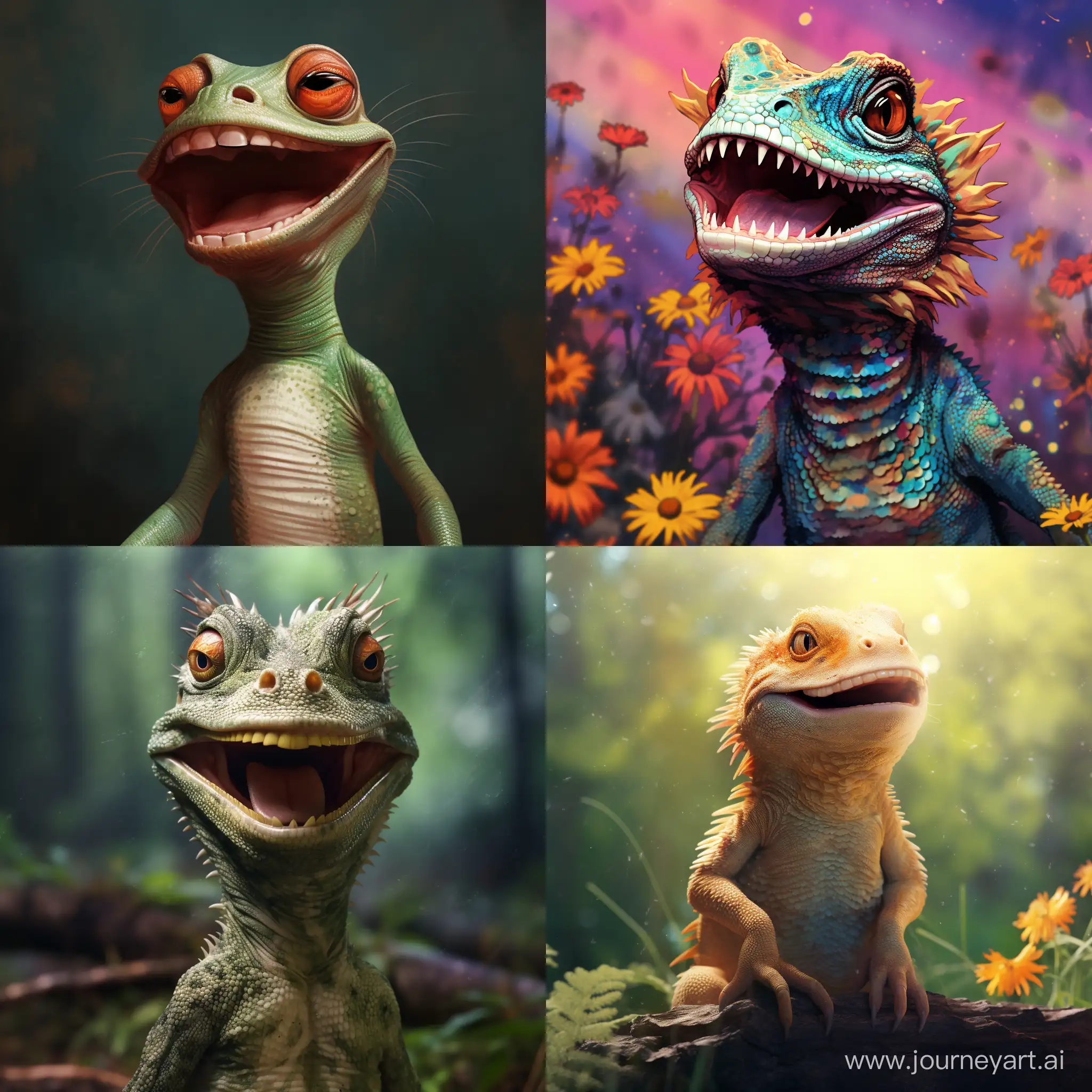 Joyful-Lizard-Delighting-in-Natures-Beauty