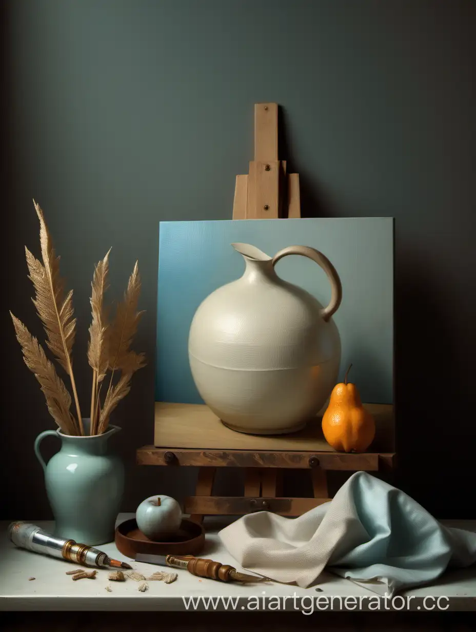 Artistic-Still-Life-with-Canvas-and-Cool-Tones