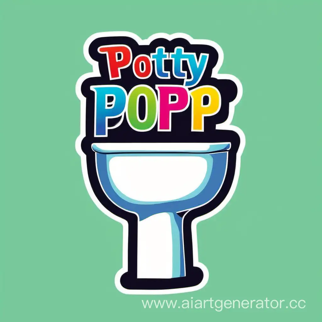 Cheerful-Pottypop-Toilet-Bowl-Air-Freshener-Logo-with-Vibrant-Colors