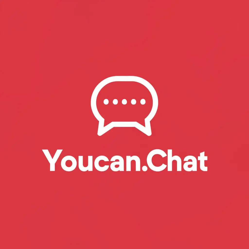 a logo design,with the text "youcan.chat", main symbol:💬,Moderate,clear background