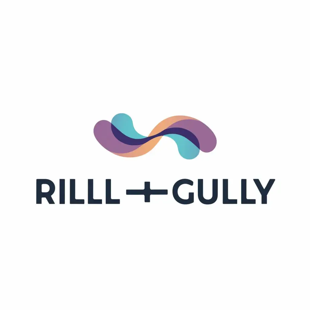 a logo design,with the text 'rill+gully', main symbol:an organic fluid shape,Color:all white,Moderate,be used in Retail industry,clear background