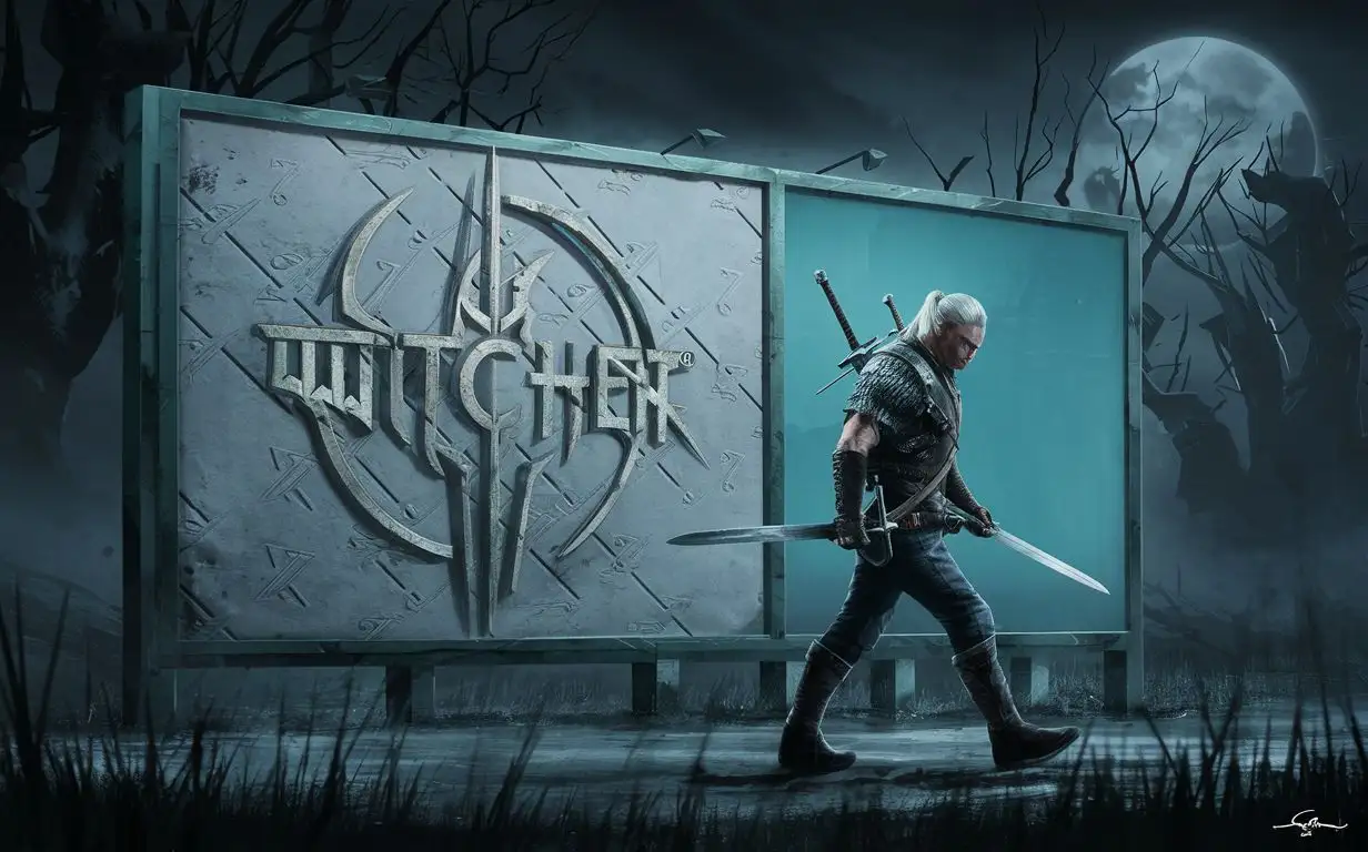 The-Witcher-and-the-Witcher-Magical-Billboard-Encounter