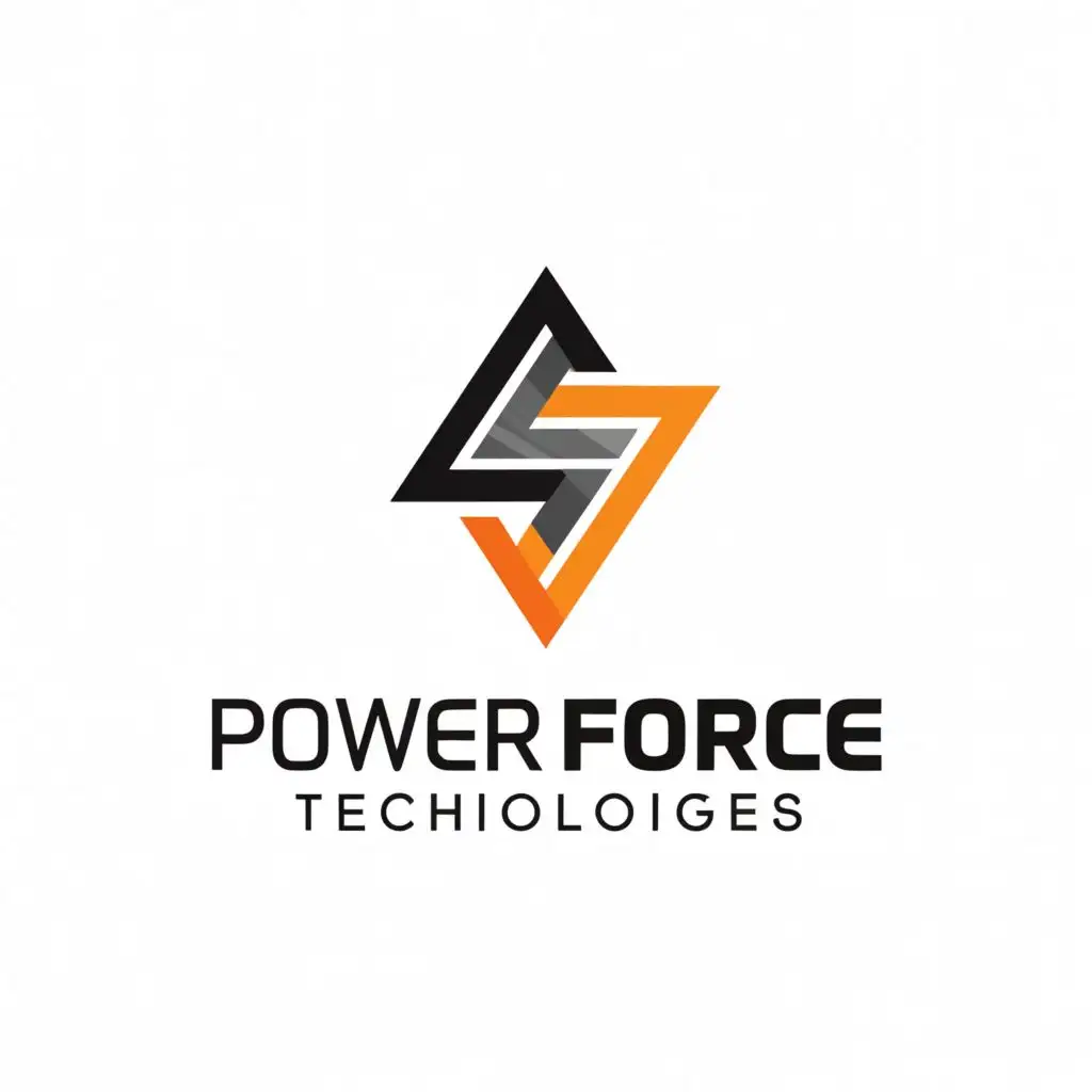a logo design,with the text "POWER FORCE TECHNOLOGIES", main symbol:Power,Moderate,be used in Technology industry,clear background