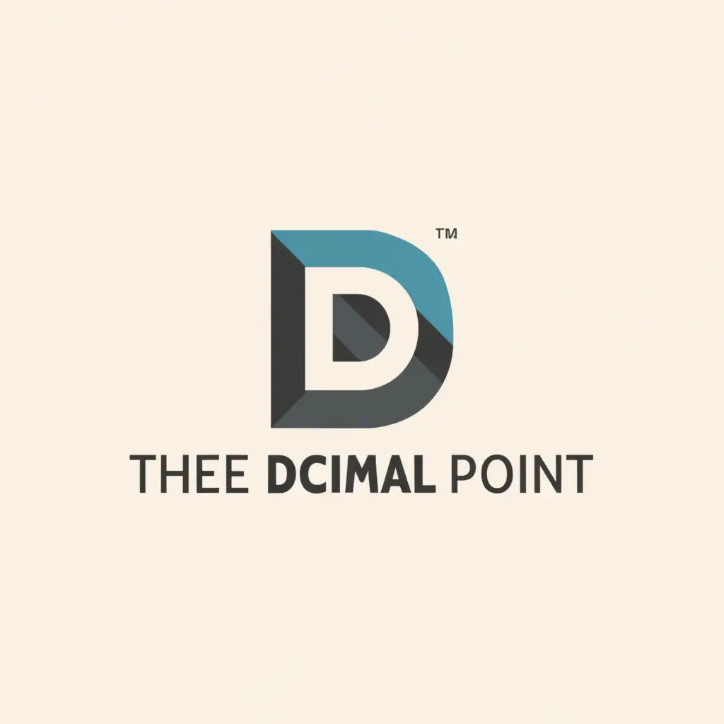 a logo design,with the text "The Decimal Point", main symbol:D,Minimalistic,be used in Construction industry,clear background
