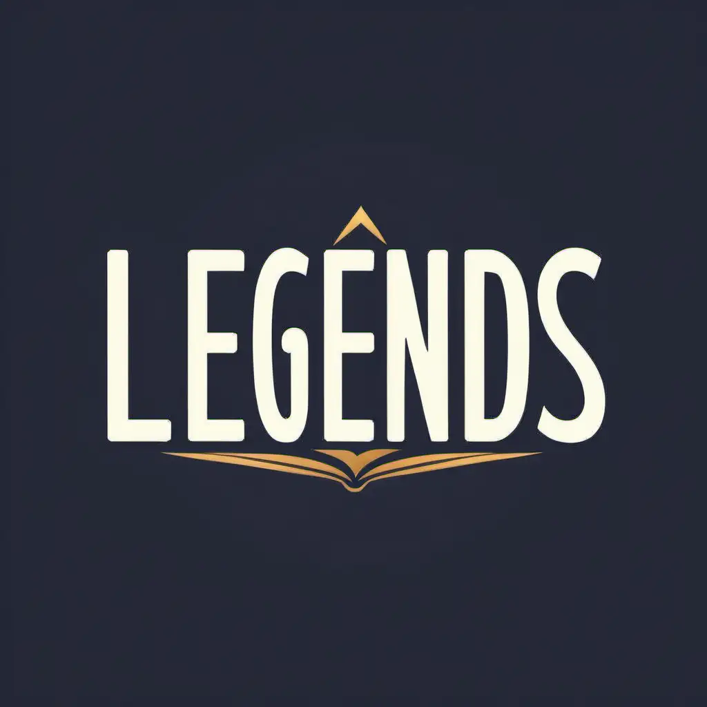 simple logo for "legends bookshelf" with no spelling errors