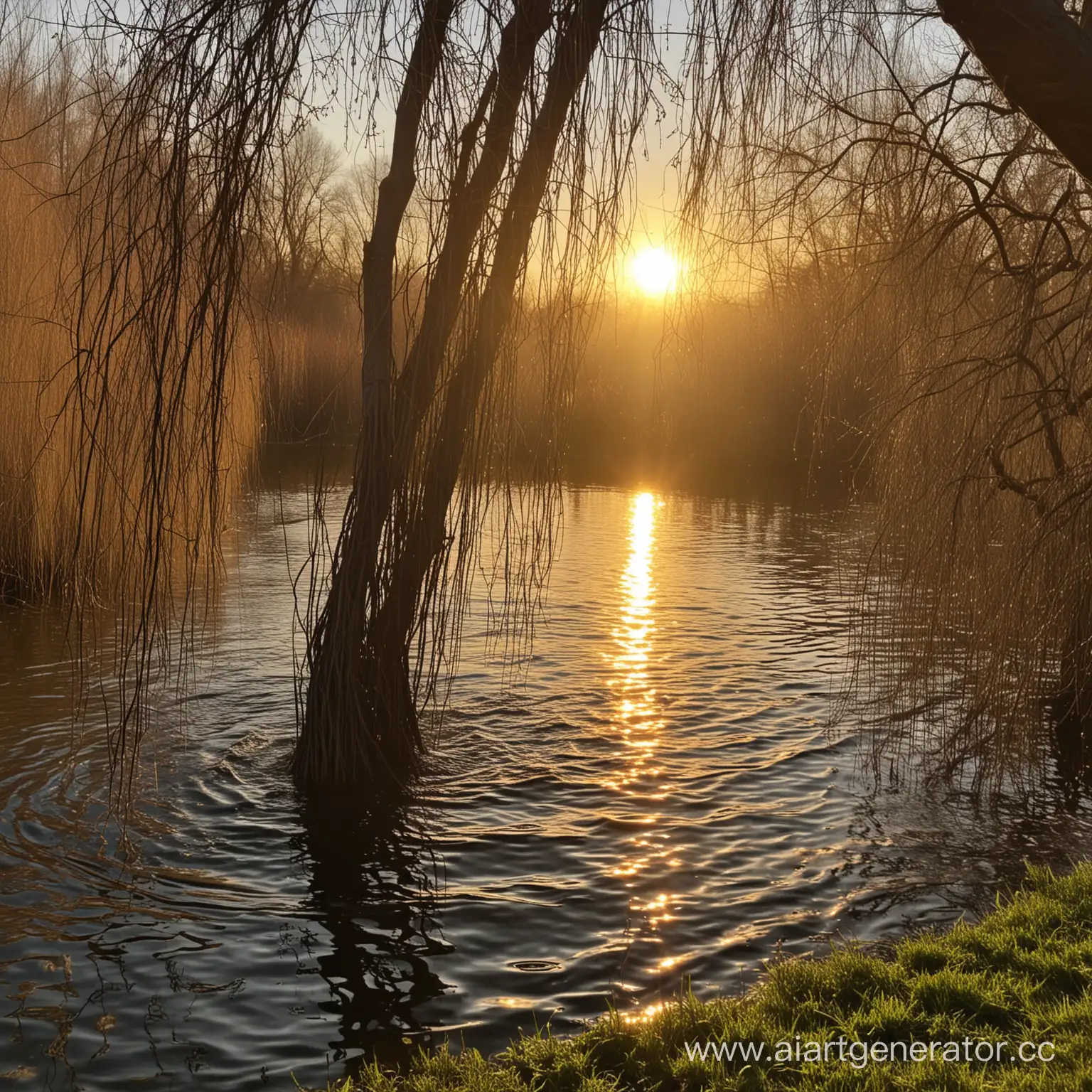 Sunlit-Willow-Tree-over-Whirlpool