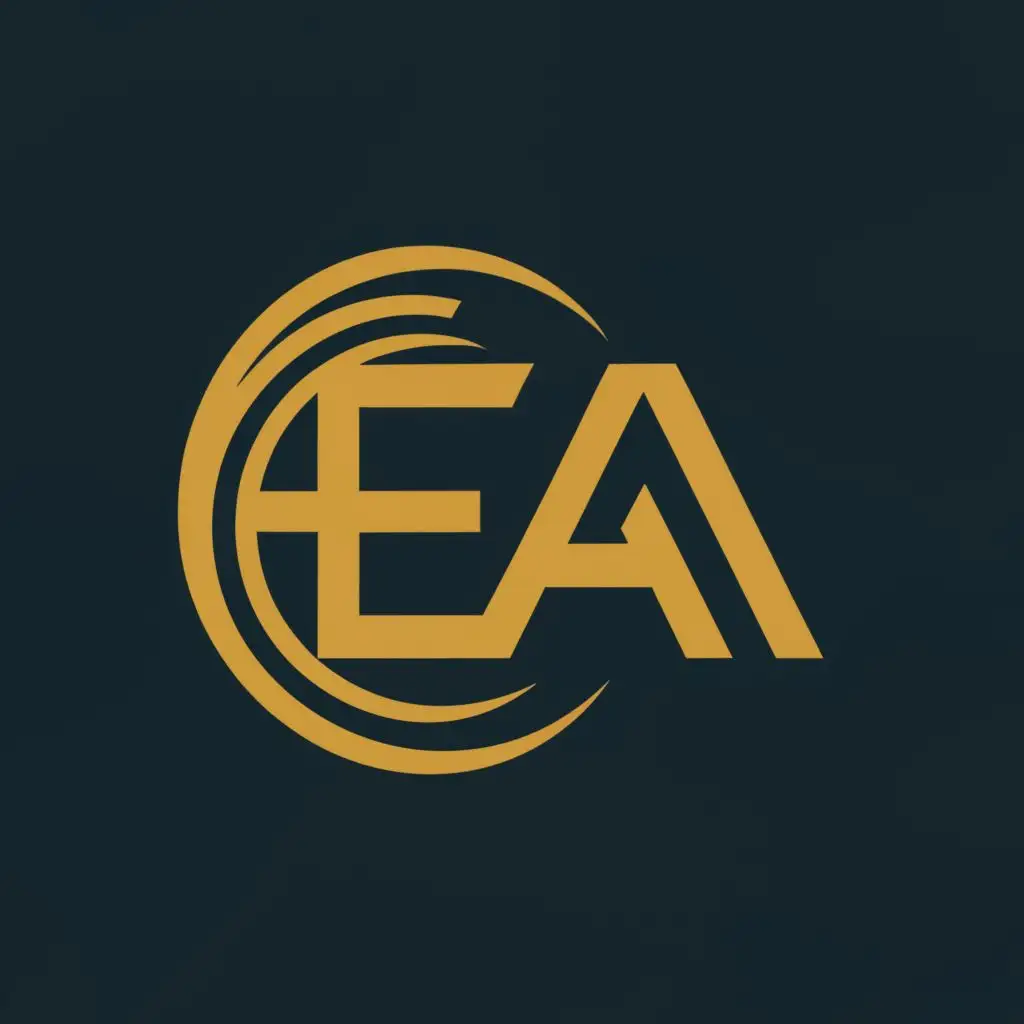 logo, finance and tax, with the text "EA", typography, be used in Finance industry
