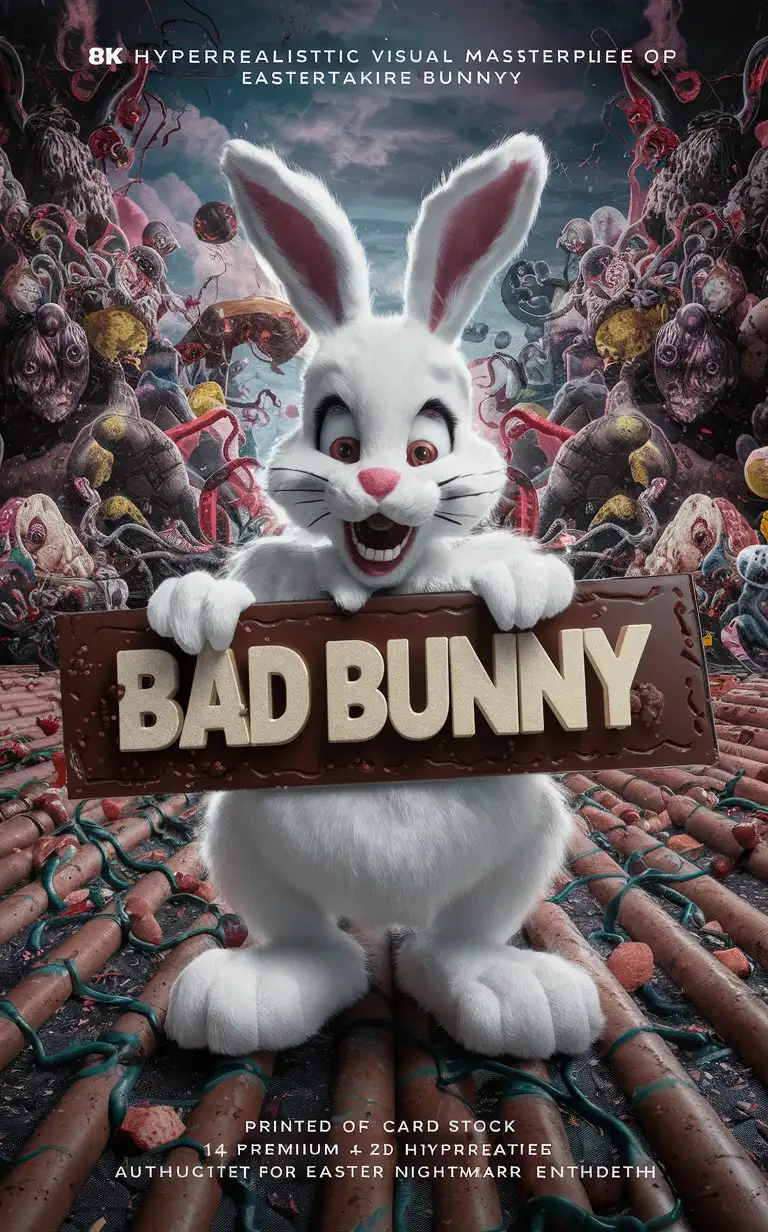 Easter-Nightmare-Bad-Bunny-Action-Premium-Card-with-Chocolate-Border