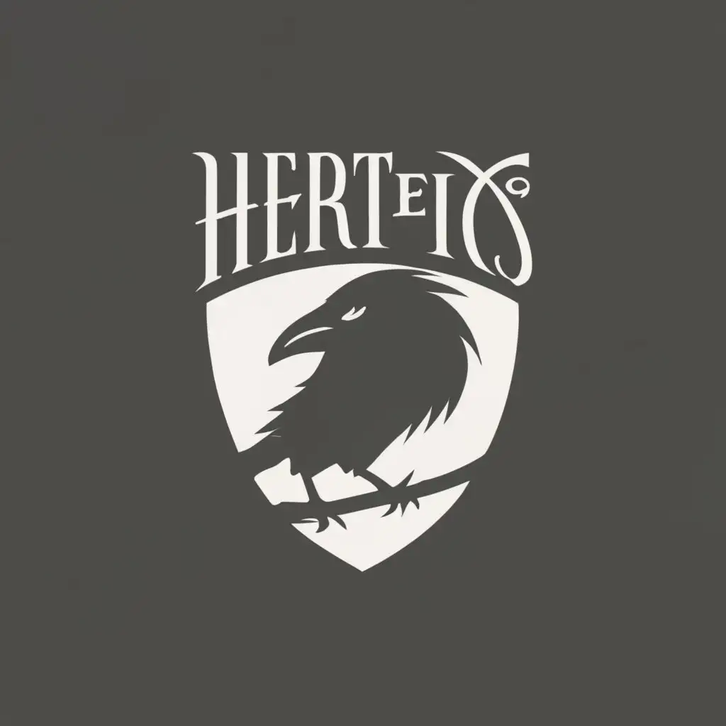 logo, Raven , with the text "Heretics FC", typography