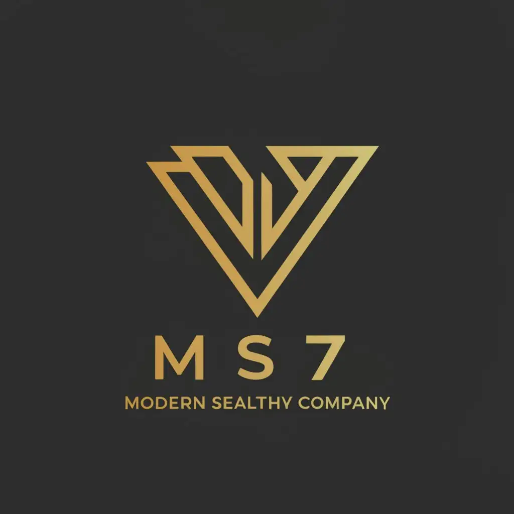 a logo design,with the text "I need a logo for a holding company that is modern and stealthy and luxurious", main symbol:MS7,Moderate,be used in Real Estate industry,clear background