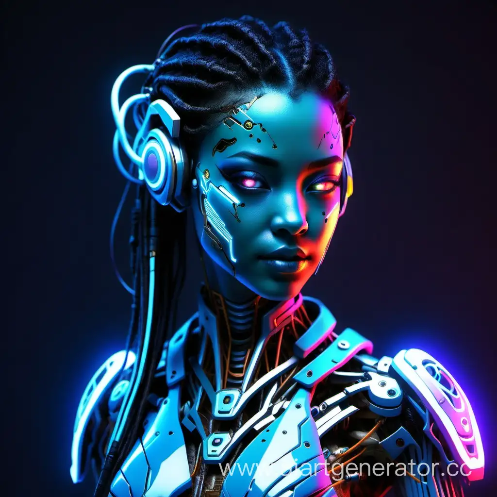 Futuristic-Neon-Cyborg-Girl-Avatar-with-Striking-Colors