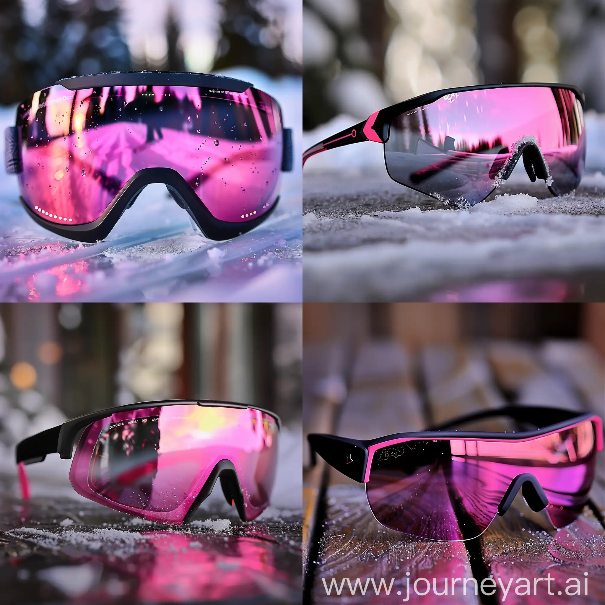 Trendy-Black-and-Pink-Sports-Glasses-for-Skiing-Jogging-Fishing-and-More