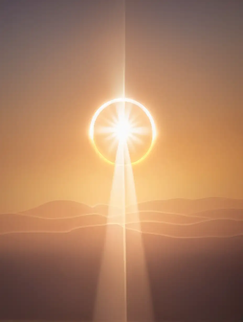 Spiritual Sunrise Illuminating Thin Halo of Warm Light