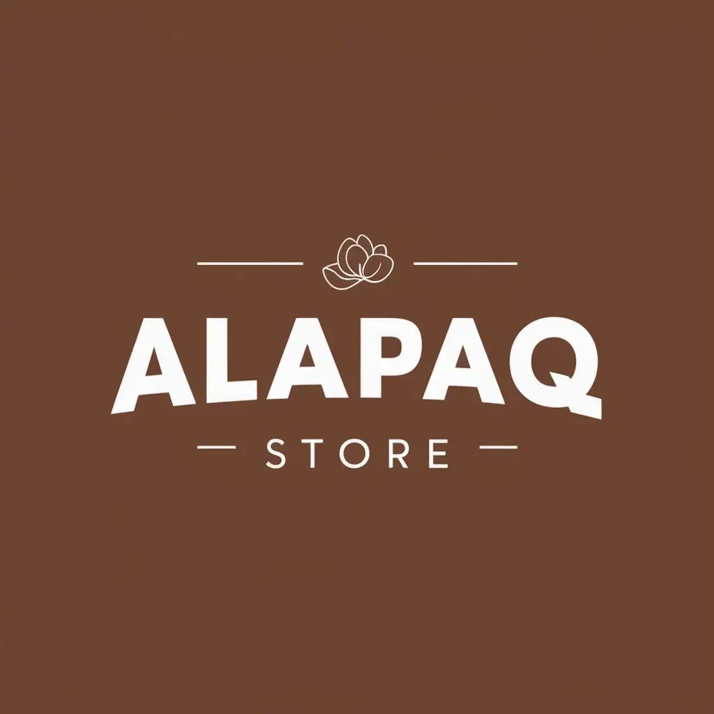 logo, logo for perfume, with the text "Alapaq store", typography