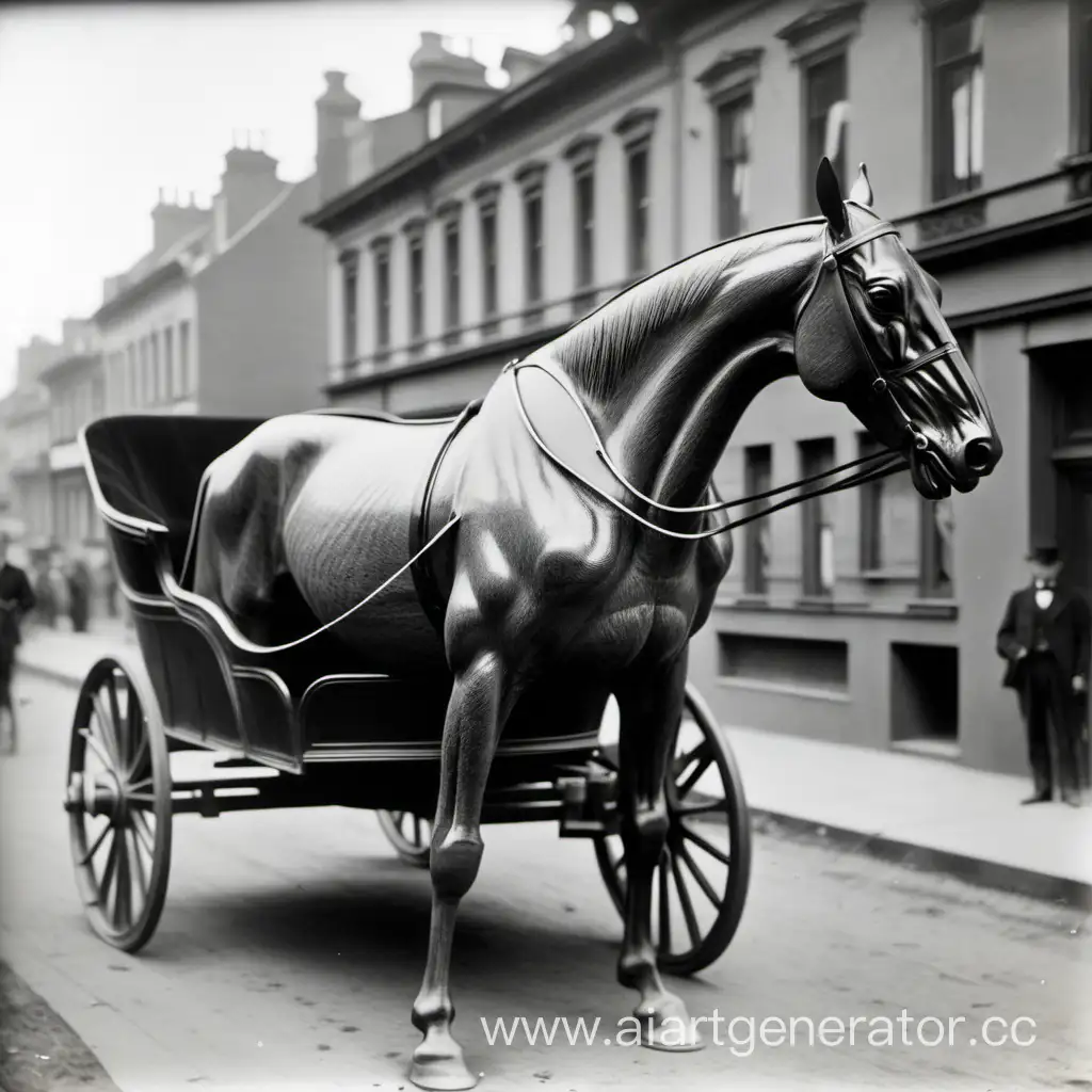 Автомобиль с головой лошади, 1900 год.