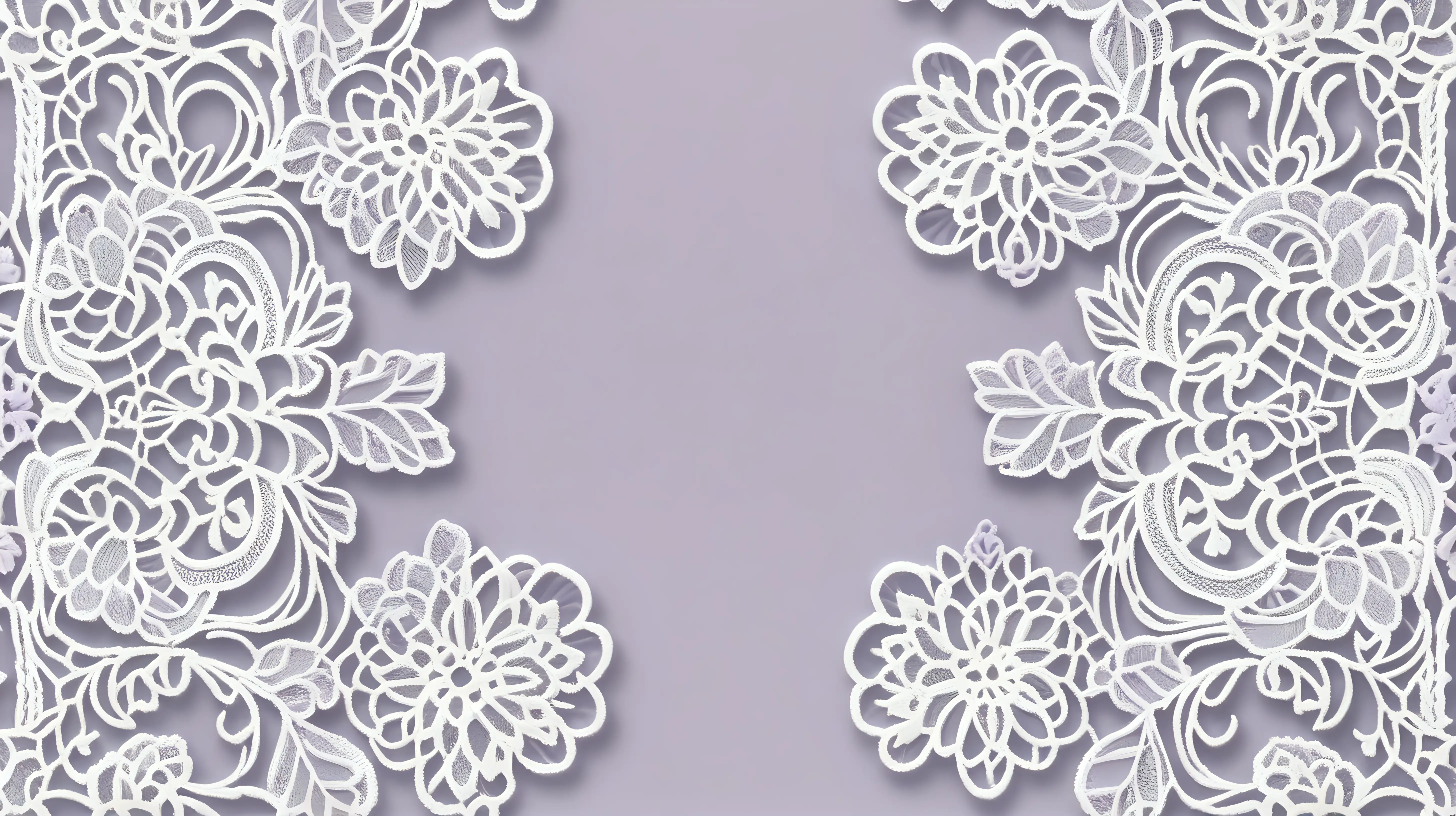 Vintage Lace Pattern on Soft Lavender Background