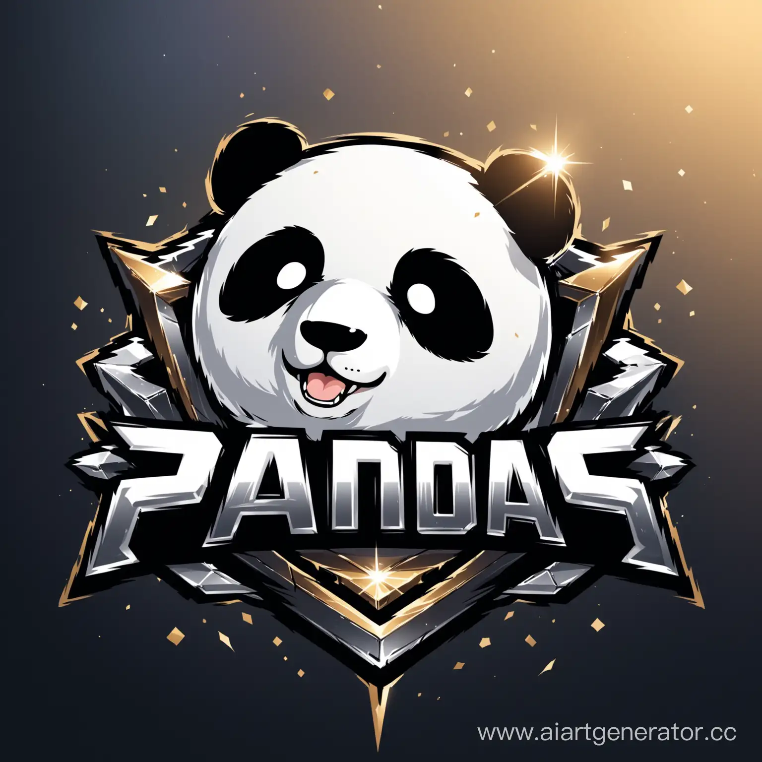 Metallic-Panda-Esports-Logo-in-Urban-Setting