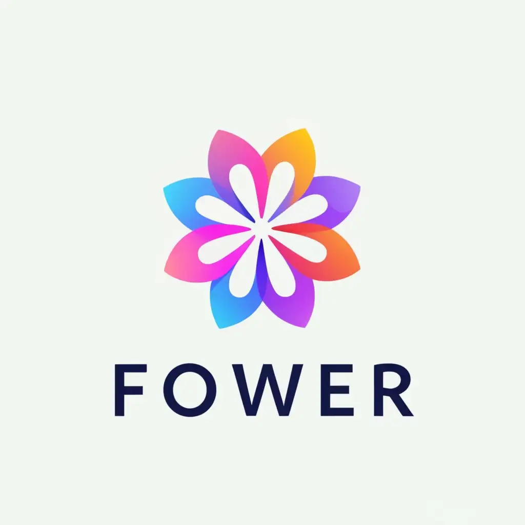 a logo design,with the text "Flower", main symbol:flower ,modern,complex,be used in Technology industry,clear background