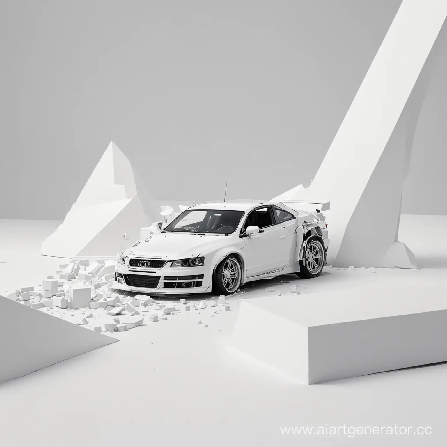 Dynamic-Vehicle-Collision-with-White-Architectural-Forms
