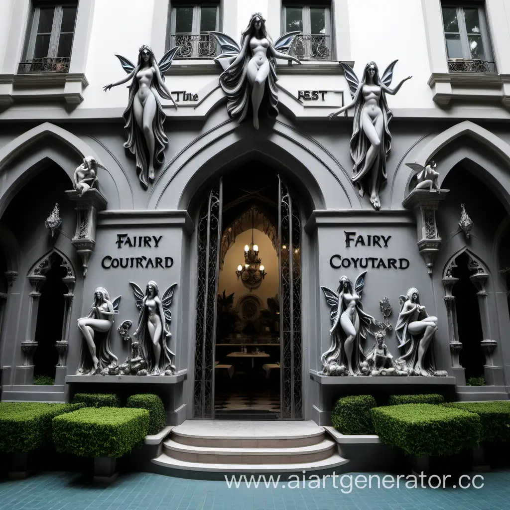 Gothic-Statues-and-Fountains-at-Fairy-Courtyard-Restaurant