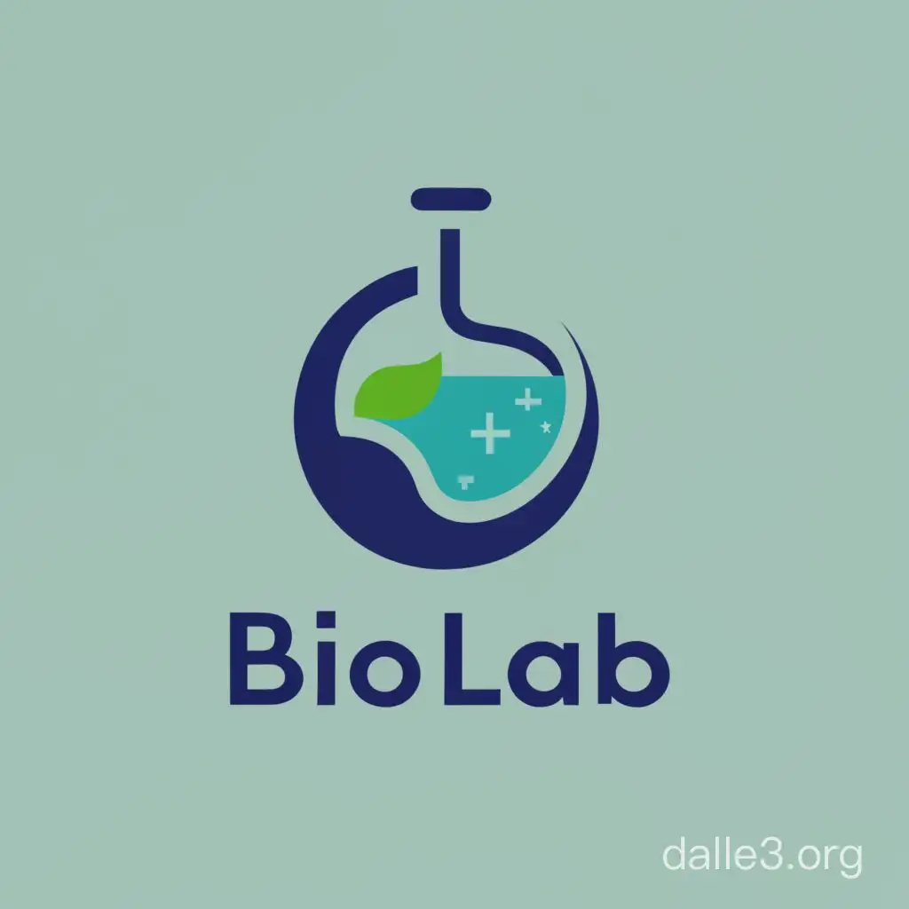 logo for a medical analysis lab named'Bio Lab'