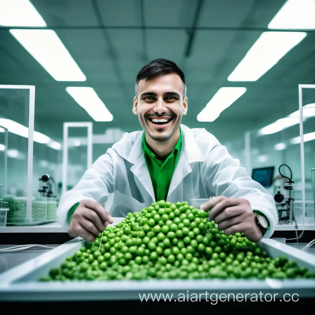 Joyful-Green-Pea-Scientist-in-Space-Laboratory
