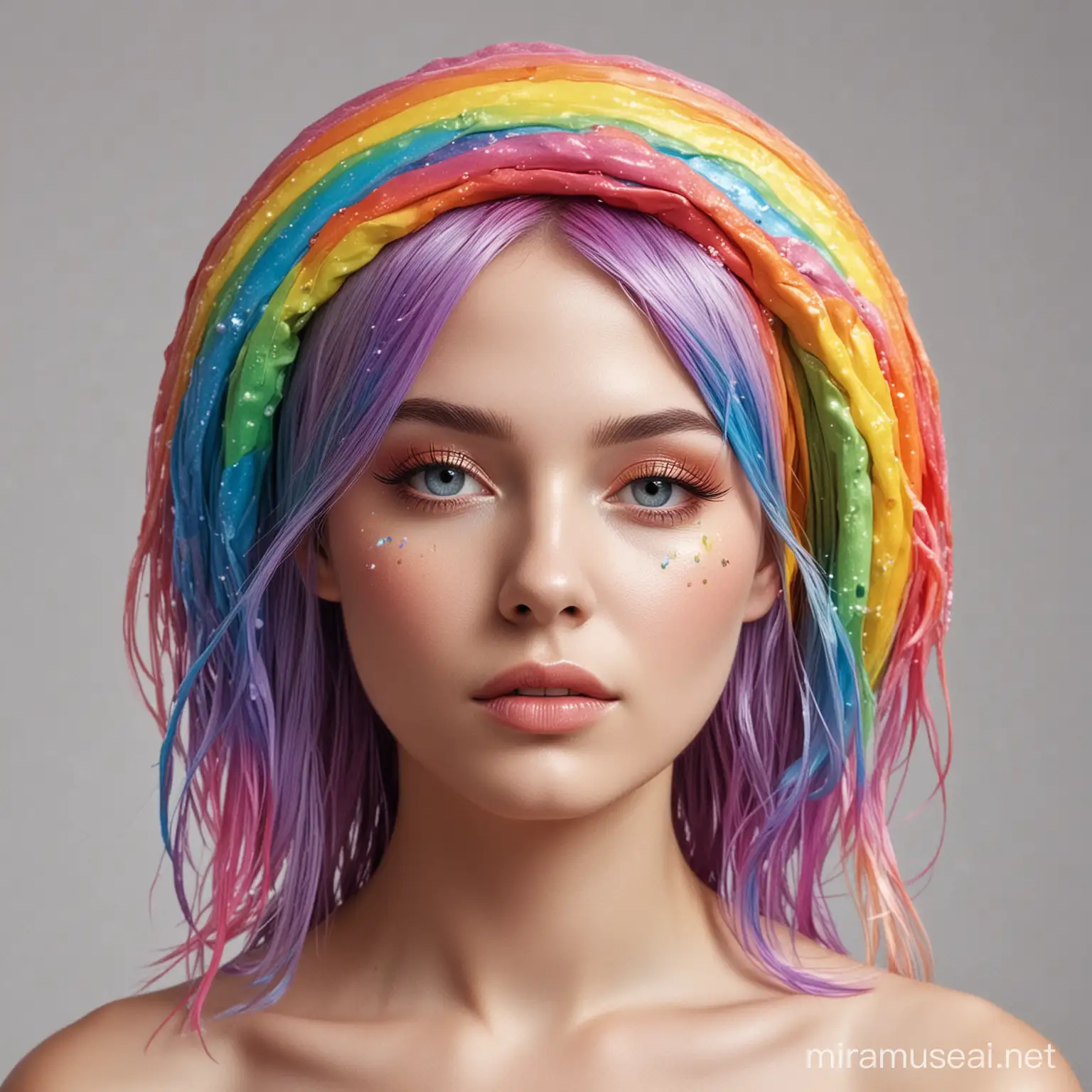 Rainbow girl covered